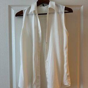 Sleeveless Silk Theory Blouse | Size S